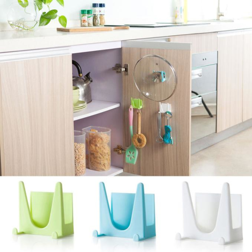 Image of Cooking Tool Hot 1PCS Plastic kitchen accessories Pot Pan Cover Shell Cover Sucker Tool Bracket Storage Holder Rack