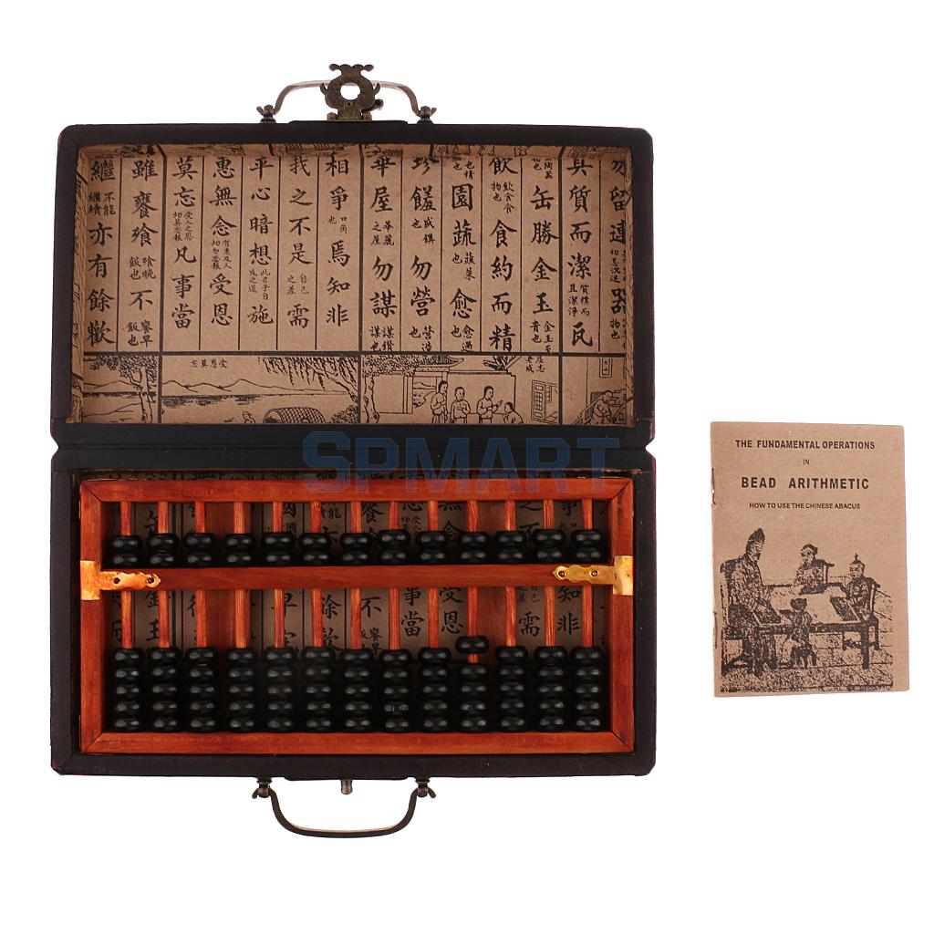 Vintage Wood Abacus Chinese Abacus Bead Arithmetic Math Calculator Counting
