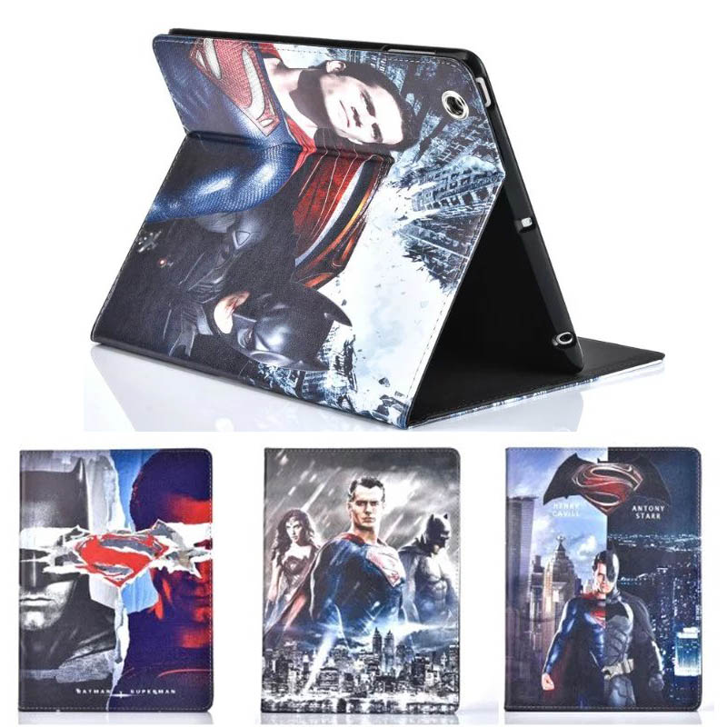 New Superman Batman PU Leather Silicon back cover for 7 9 Apple iPad mini 3 2