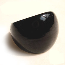 Free Shipping Fashion Ring Handmade Classic Black  Murano Glass Rings