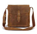 High Quality Vintage with 100 Real Crazy Horse Genuine Leather Men Messenger Bags Cowhide Cross Body