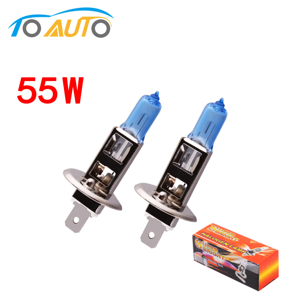 Buy 2pcs HID headlamps halogen h1 55w 6000k bulb white