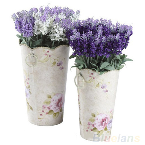 10 Heads Artificial Lavender Silk Flower Bouquet Wedding Home Party Decor for Display 04EE