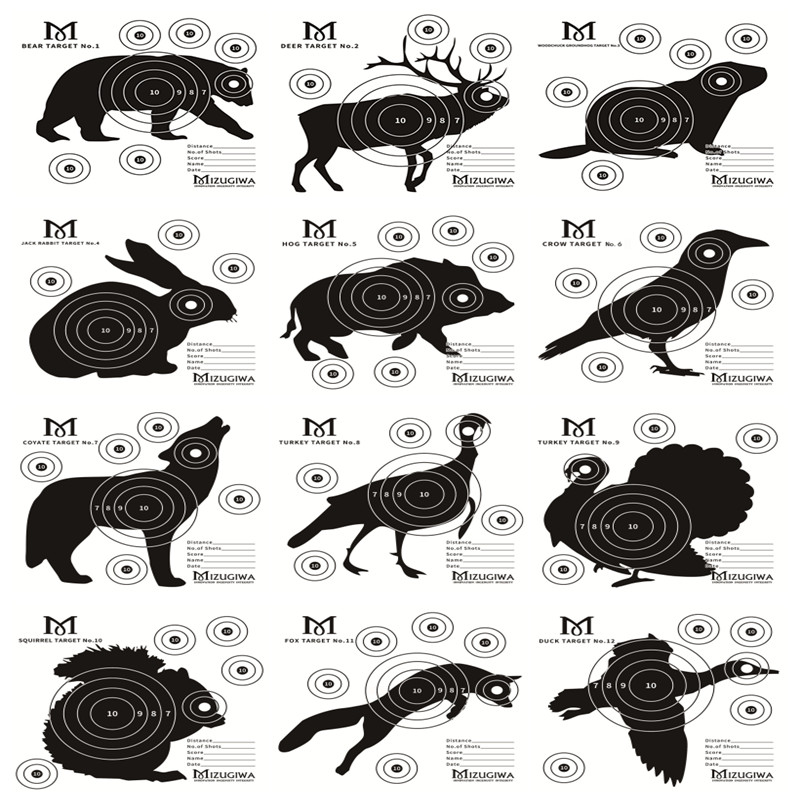 Printable Animal Air Rifle Targets | card paper 15cm paper air rifle pistol gun bb airsoft Printable Animal Air Rifle Targets | card paper 15cm paper air rifle pistol gun bb airsoft