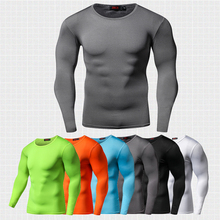 New arrival Quick Dry Compression Shirt Long Sleeves Training tshirt Summer Fitness Clothing Solid Color Bodybuild Gym Crossfit