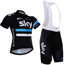 2016 team pro cycling jersey SKY bicycling shirts gel bike shorts 100% Polyester quick dry Roupa Ciclismo cycle clothing suit