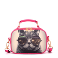 Famous Brand Fashion Cartoon Print Shoulder Bag Ladies Lovely Cat Hand held Bag Women Designer Small