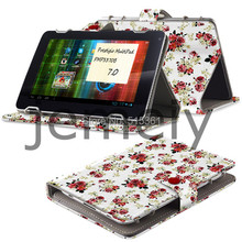 On Sales Printed Wallet Leather 7inch Universal Tablet Case for Prestigio MultiPad PMP3370B with Stylus Pen