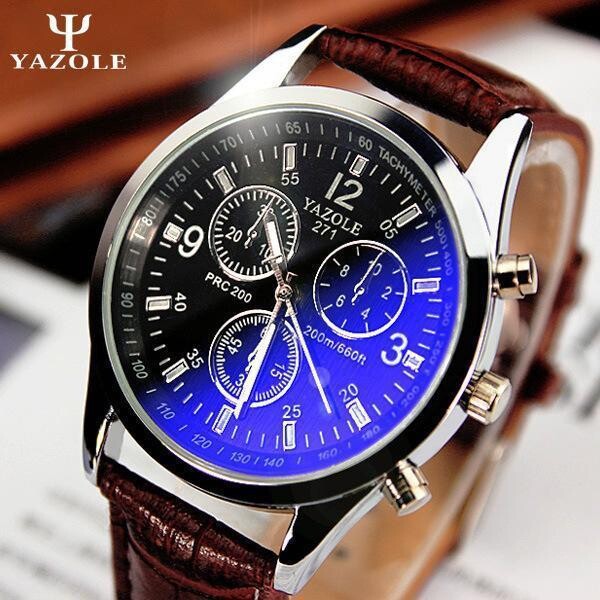 Новый список Yazole мужские часы люксовый бренд часы кварцевые часы мода кожаные ремни часы дешевые спорт наручные часы relogio мужской