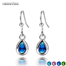Glantop New Trendy Fashion Water Drop Earrings Jewelry 18K Gold/ Platinum Plated with Semi-precious Stone for Women Girls