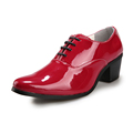 Patent Leather Oxfords Dress Shoes Fashion Black White Red Blue Business Shoes High Heels Designer Spring