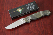 La gota alta calidad OEM Ontario RAT18868 camuflaje táctico plegable cuchillos de bolsillo cuchillo que acampa G10 manejar herramientas manos