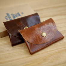 LAN Free Shipping genuine leather Hasp coin purses credit card case slim card case small pocket bag