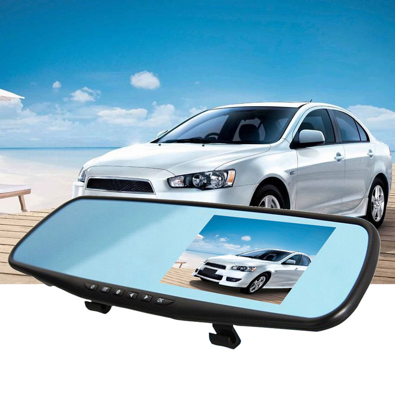 Здесь можно купить  Dual Lens Car DVR Dash Camera Recorder 1080P LCD Screen In-Car Rearview Mirror 4.3" Monitor 170 Degree Wide View High Quality  Автомобили и Мотоциклы
