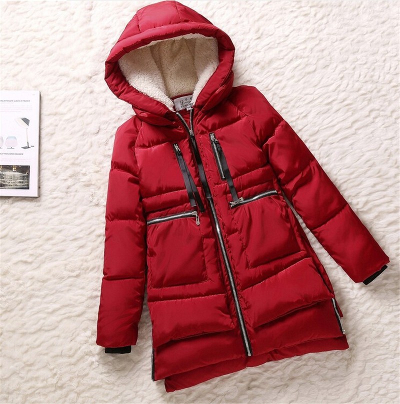Women parka 2015 wadded jacket female winter jacket women outerwear slim girl jackets medium-long Thick down cotton coats WJL041 (8)
