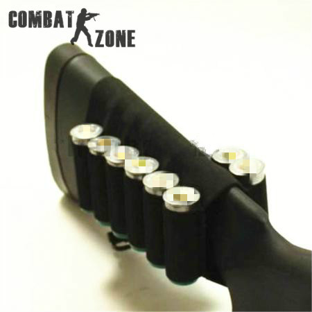 Image of Tactical Military Army 8 Shells Ammo Round Airsoft Hunting Shotgun 12/20 Gauge Shell Buttstock Cartridge Holder for Shooting