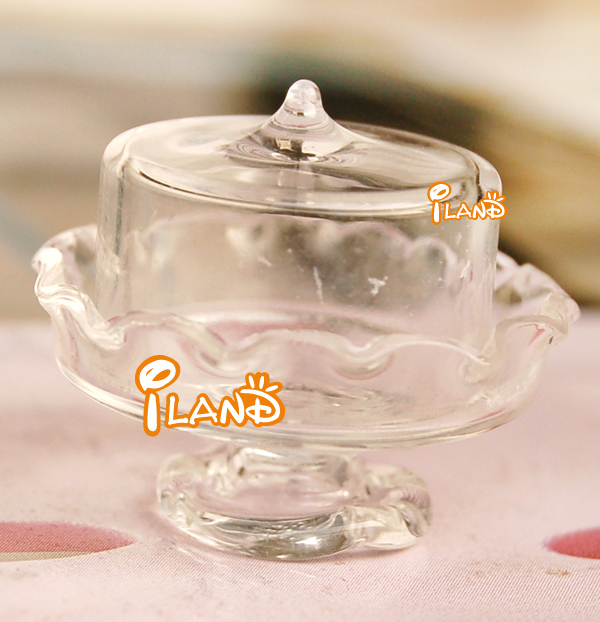 iland 1/12 Dollhouse Miniature Glass Transparent Dessert Pot Plate 1