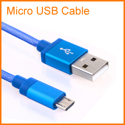 Image of 1M Braided Micro USB Cable Coiled Charger Data Cable For Samsung Galaxy Cell Phones 6 Colors Available