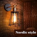 Edison vintage industrial metal cage wall light RH loft dinning room cafe corridor aisle e27 led