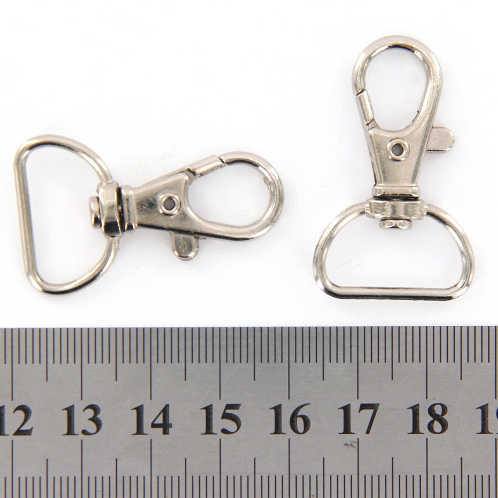 10x Swivel Trigger Clips Snap Hooks Lobster Clasps with D Ring 23mm x 38mm 
