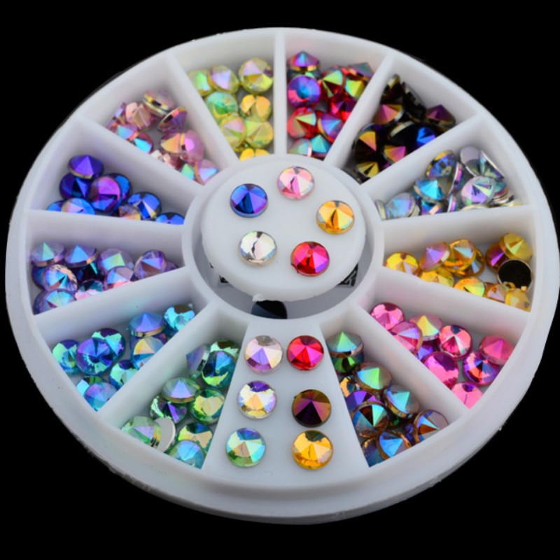Image of Colorful 3D Nail Art Rhinestones Sticker Steeple Design Nail Tools Glitter for Nail Jewelry Decorations New Arrive Manicure