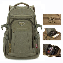 Canvas backpack college school bags