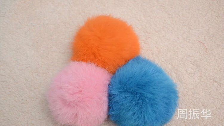 Free shipping 5pc 100% real Rabbit Fur Ball fur pompoms D9 for winter Skullies Beanies hat knited cap bag key clothesshoes (5)
