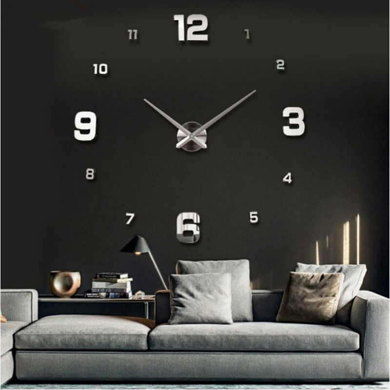 Image of 2016 New Wall Clock Clocks Watch Horloge Murale Diy 3d Acrylic Mirror Large Home Quartz Circular Needle Modern Free Shipping