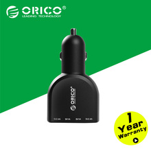 ORICO UCA-4U-BK 4 Port 5V2.4A*2/5V1A*2 Mini USB Car Charger for Ipad/Iphone-Black