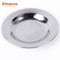 KingCamp 71 9g Plate Portable Stainless Steel Dinner Plate for Camping Outdoor Tableware Diameter 18 3cm