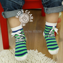 Kids Baby Socks Cotton Shoelaces Style Anti Slip Short Socks 0 4Y