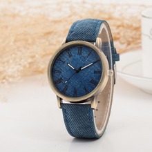 Hot Sale Wristwatch 2015 New Fashion Demin Leather Quartz Watch Analog Women Roman Scale Watch Men Casual Watch Relogio Clock