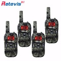 4pcs Mini Walkie Talkie Family Radio Retevis RT33 0 5W PMR446 VOX Backlit Display USB Charging