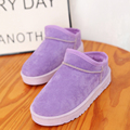Snow Boots Women Short Flat Lovers Warm Plush Cotton Shoes Large Size Slip On Casual Ankle