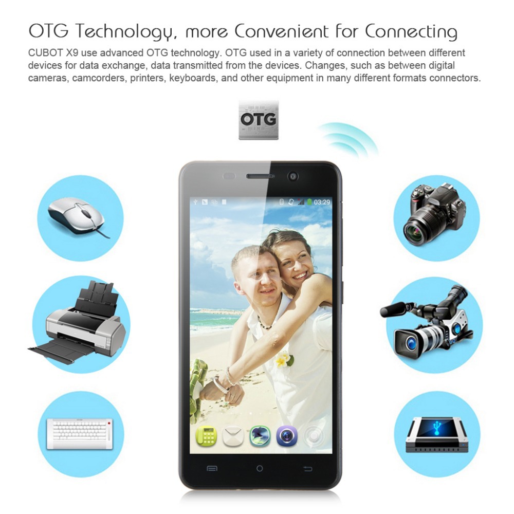 Original Cubot X9 5 0 Octa Core MTK6592 Android 4 4 3G Celular Mobile Phone Dual