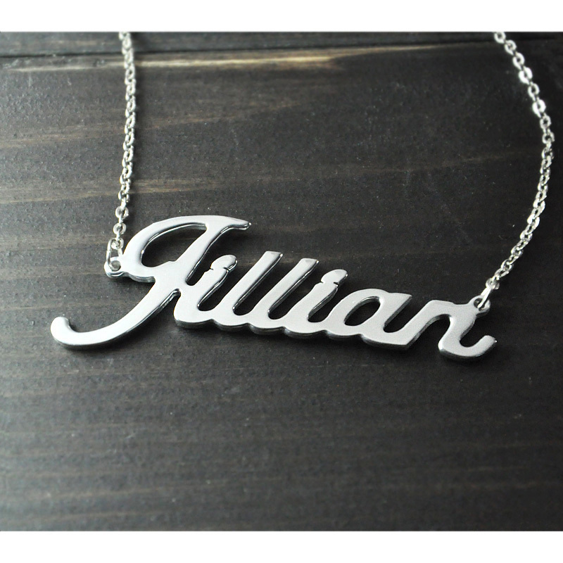 Image of Any Personalized Name Necklace alloy pendant Alison font fascinating pendant custom name necklace Personalized necklace