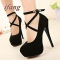 2016 New Arrive High Heeled Shoes Woman Pumps Wedding Party Shoes Platform Fashion Women Shoes Red