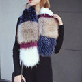 Winter Women s Fake Fox Fur Scarf Cap Neck Scarves 110 cm Soft Fur Collar Neck