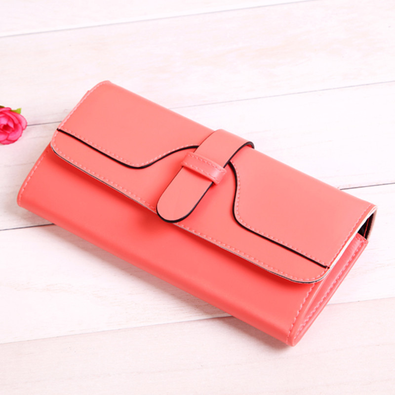 Image of Cool 2015 New Women Import Pu Leather Simple Wallets Lady Long Clutch Wallet High Quality Purse For Women