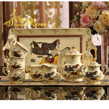 8 pieces Coffee Set afternoon tea cup high-level ceramic coffee cups luxurious coffee cup set with tea tray