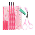 4 in 1 Eyebrow Shaping Tools Set 3 pack Eyebrow Thrush Card 1 x Scraping Knife