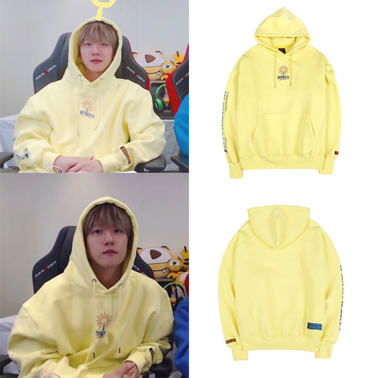 baekhyun yellow hoodie