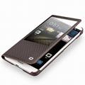 2016 Genuine Leather Cover for Huawei Ascend Mate 7 Smart Window View Flip Case with Auto