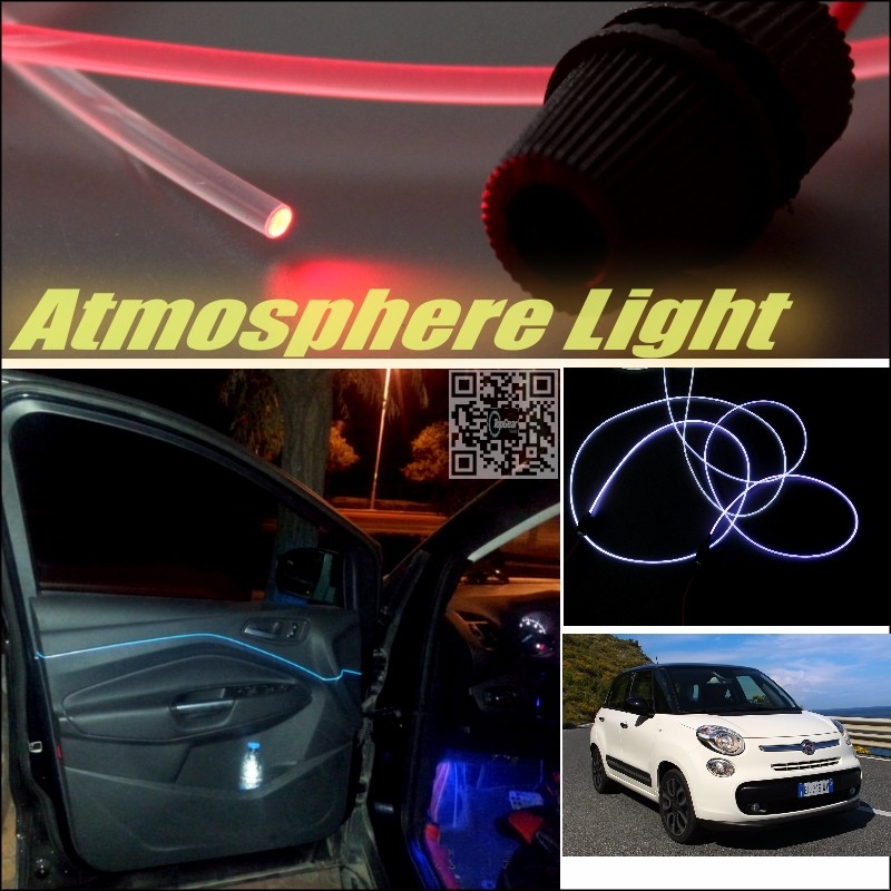Car Atmosphere Light Fiber Optic Band For Fiat 500L Trekking Living MPW Interior Refit No Dizzling Cab Inside DIY Air light