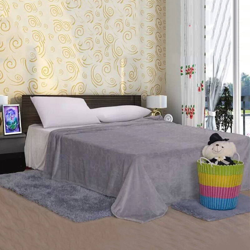 Super Soft Fleece Blanket On The Bed Cover Thin Bedspread For Bedding