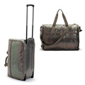 Men leather traveling bag Luggage Travel Bags Suitcase with Wheels Cartoon Striped Trolley Case for Travel
