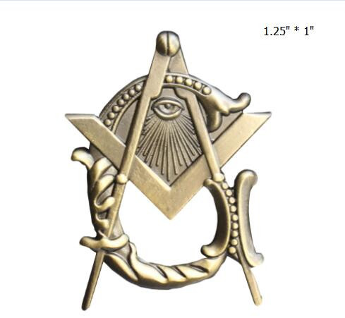 LARGE MAS-50 Masonic Square /& Compasses with All-Seeing Eye Pin