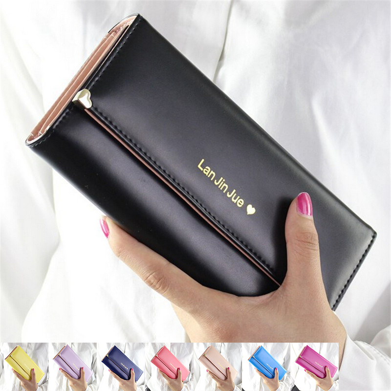 Image of Free Shipping 2016 Women Fashion Long Wallet Handbags Ladies Wallets Leather Bag Popular Purse Card Holder Bags Gift N682
