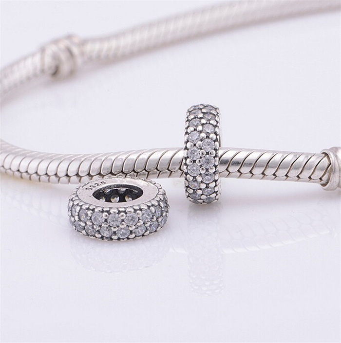 Fits Pandora Charms Bracelet 925 Sterling Silver Spacer Beads Charm DIY
