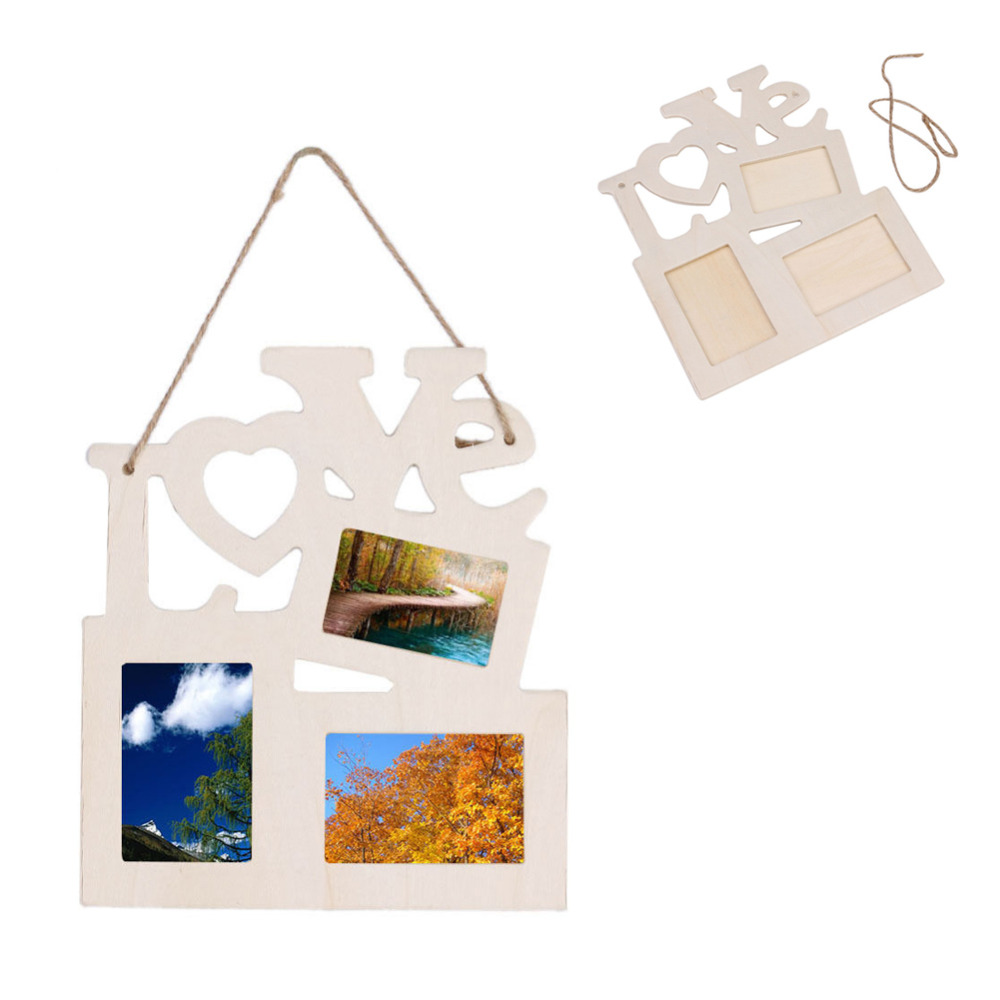 Gift For Home Decoration | hot love wooden photo frame with 3 wood picture frame diy Gift For Home Decoration | hot love wooden photo frame with 3 wood picture frame diy